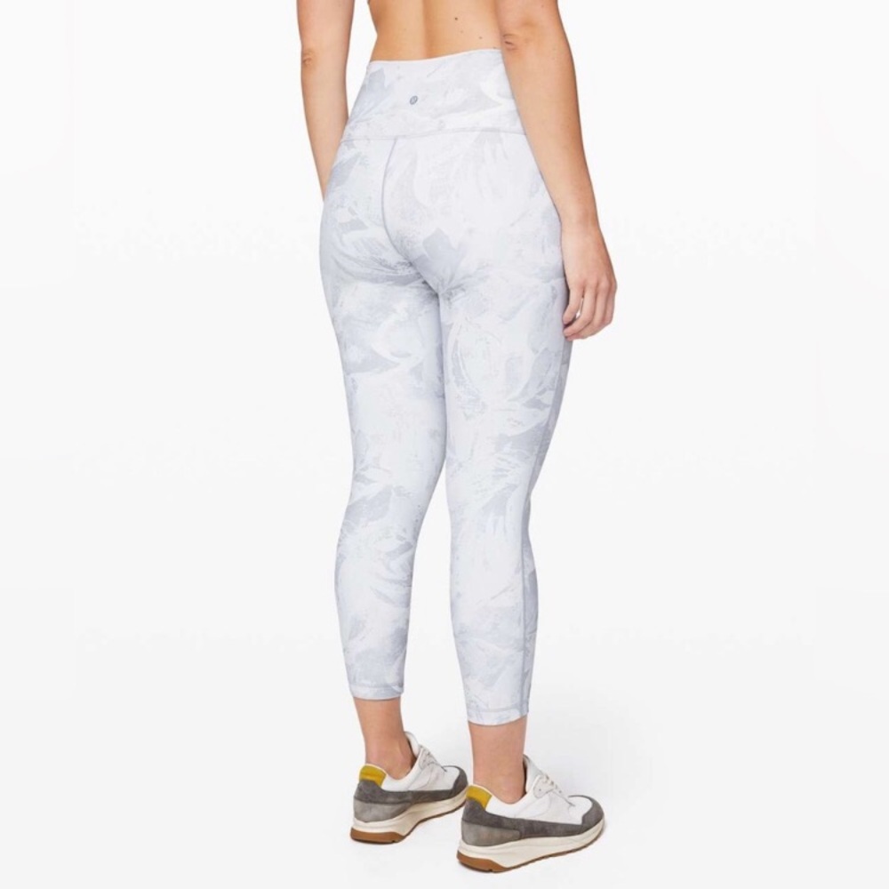 lululemon athletica Light Gray Patterned Leggings
